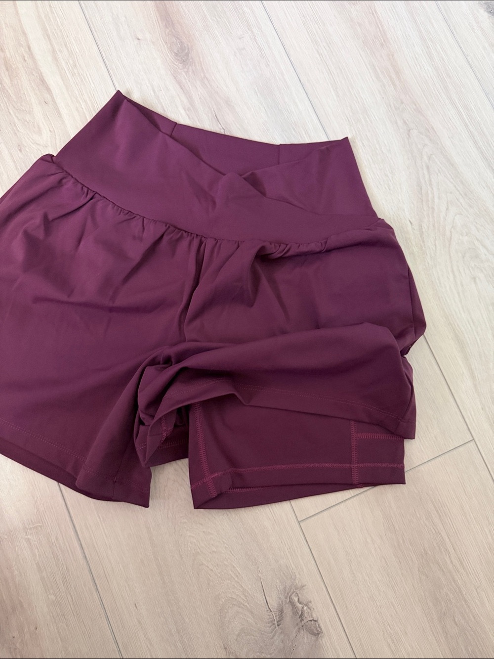 SoftlyZero™ Airy Cross High Waist 2-in-1 InstantCool Shorts 5'' w/ Pockets - NWT - Picture 3 of 4